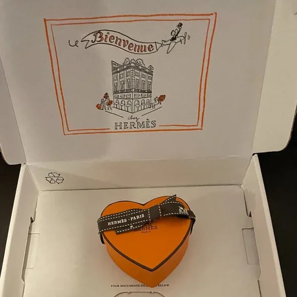 Brand New Hermes Tea Time twilly  or pocket square  ring - Picture 6 of 6